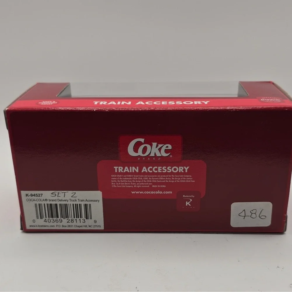 Coca-Cola O Gauge Die-Cast Delivery Truck Train Accessory Red/Gray K-94527